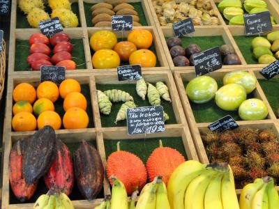 水果, 市场, 农民, 新鲜, 蔬菜, 成熟, 各种