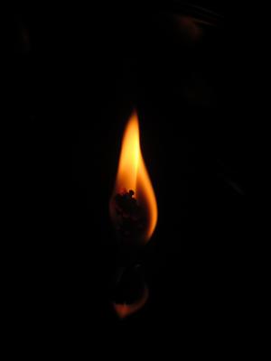 火焰, 蜡烛, 黑暗, 黑暗, 光, 一个, 单