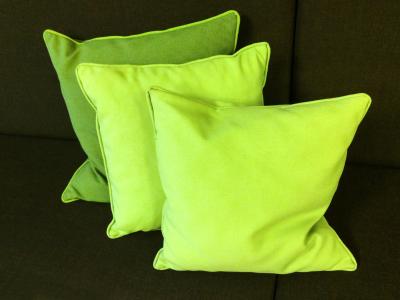 枕头, 德科, 绿色, 装饰, 软, 依偎, 室内设计