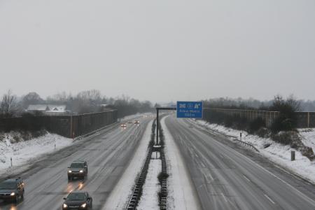 公路, 冬天, 感冒, 雪, 冰, 平滑, 汽车