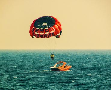滑翔伞, 海体育, 飞, 天空, 一个极端, 降落伞, 活动