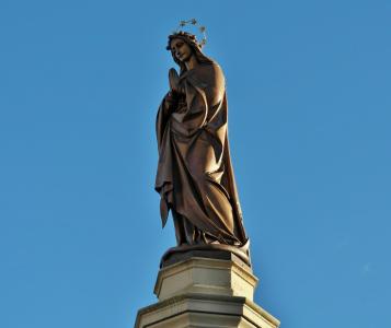 雕塑, jungfau 玛丽亚, 老, 圣母玛利亚, 宗教, 天主教, 圣洁