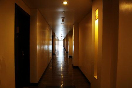 酒店走廊, 酒店, 走廊, 灯, 房间, 墙上, 光