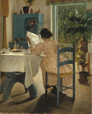 早餐, 1898, laurits 安徒生圆环, 绘画, 女人