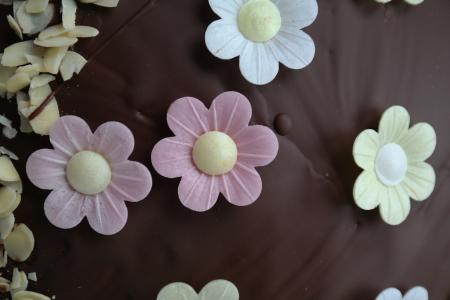 饰品, 花香, 巧克力蛋糕, 蛋糕, 巧克力