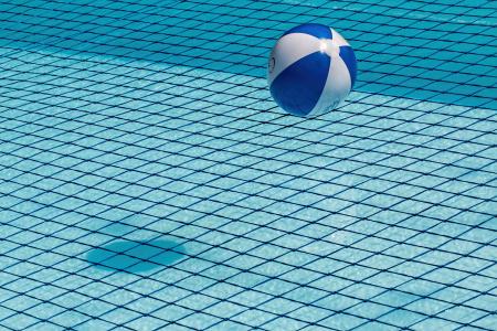 游泳池, 安全网, 沙滩球, 蓝色, 水, 清洁, 游泳