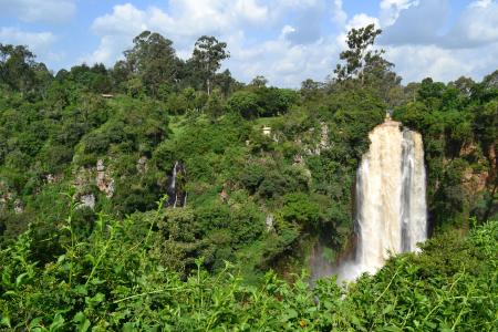肯尼亚, 水, 非洲, 自然, 旅行, 瀑布, 绿色