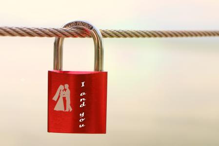 安全锁, 符号, 爱, 连通性, 红色, 感情, 情感