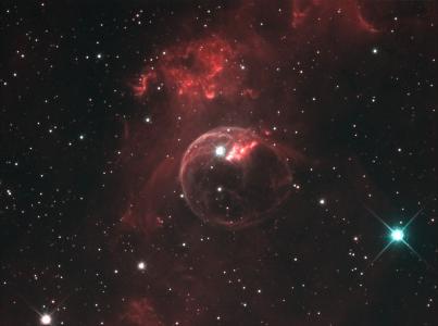 ngc 7635, 气泡星云, 发射星云, 星座 kassiopeia, 满天星斗的天空, 空间, 宇宙