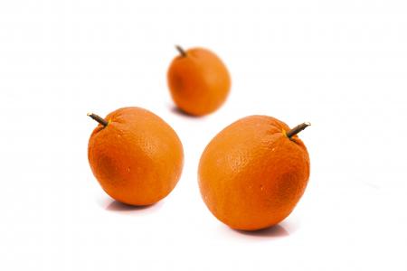 水果, 橙色, 三, 白色, 白色背景, 图像, 柑橘类水果