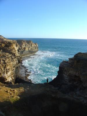 澳大利亚, 海, 海岸, 悬崖, 海岸线, 岩石-对象, 自然