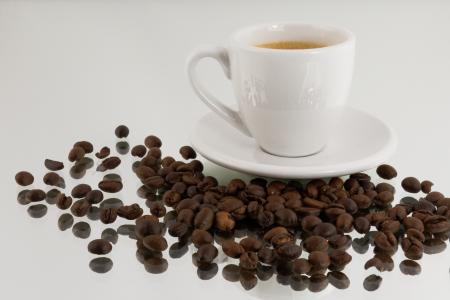 咖啡, 豆子, 咖啡豆, 特浓咖啡, 咖啡杯, 杯