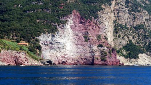 岩石, 颜色, 海, 山, 意大利