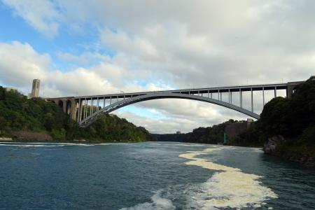 桥梁, 彩虹桥, 尼亚加拉, 河, 边框, 美国, 加拿大