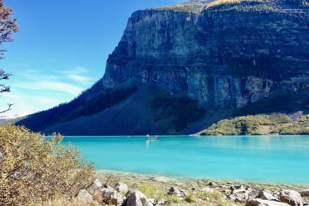 露易斯湖, 加拿大, 山, 悬崖面, 冰川, 反思, 自然
