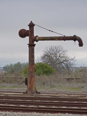 aguada, 铁路, 老, 生锈, 被遗弃, 铁路设备, 蒸汽