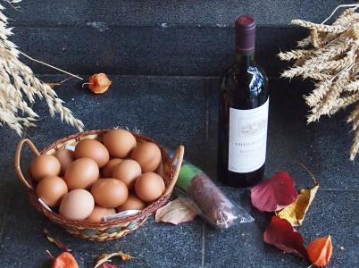 感恩节, 葡萄酒, 秋天, 肉, 鸡蛋, 谷物