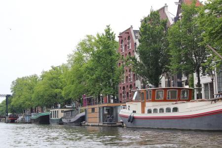 阿姆斯特丹, 荷兰, 荷兰, 建筑, 街道, 运河, 航海的船只