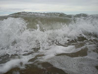 波浪破碎, 喷雾, 泡沫, 注入, 海, 海滩