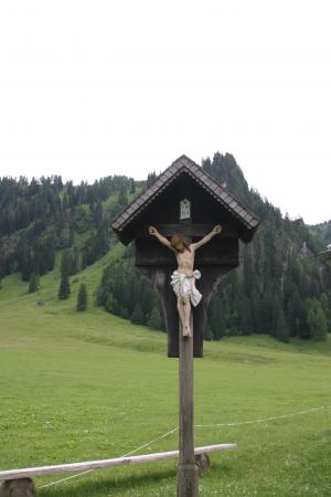 山脉, 奥地利, 十字架, 路边, 上帝的份上, 耶稣, nenzinger 天空