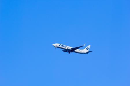 utair 航空, utair, 飞机, 大, 在空气中, 波音 737-800, 伏努科机场