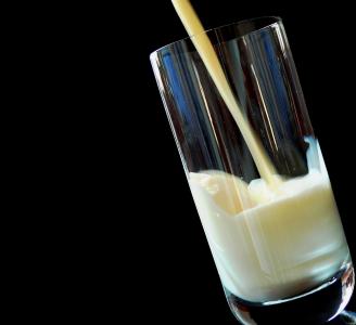 磨砂玻璃, 杯牛奶, 牛奶, 玻璃, 饮料, 受益于, 美味