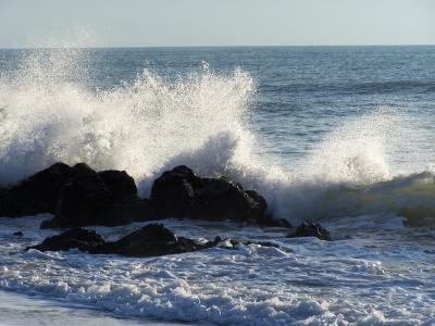 水, 海, 波, 网上冲浪, 海洋, 岩石, 喷雾