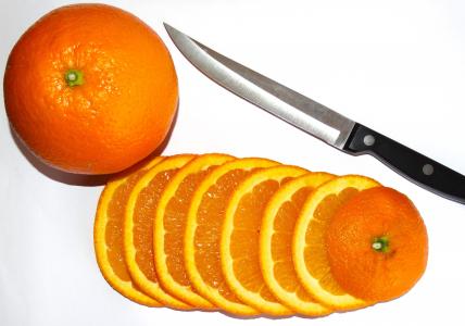 水果, 橙色, 光盘, 刀, 厨房, 果味, 颜色