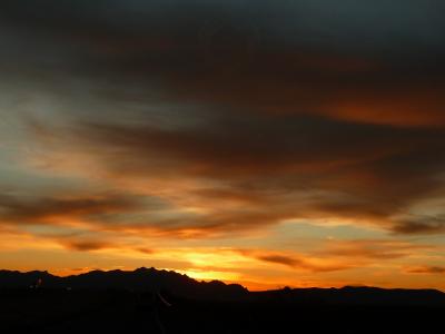 亚利桑那州, 日落, 红色的天空, 云彩, 晚上, 风景名胜, 景观