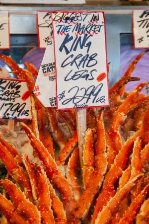 蟹腿, 帝王蟹, 鱼市场, 农民市场, 国王, 螃蟹, 海鲜