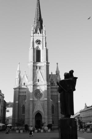 维萨, 塞尔维亚, 教会, 雕像, 黑色和白色, 建筑, 大教堂