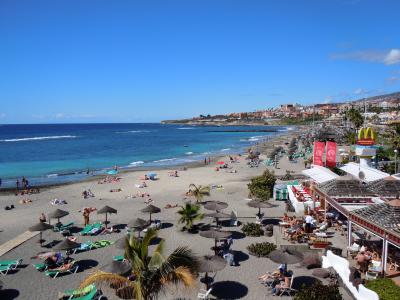 海滩, 西班牙, 特内里费岛, 海洋景观, 海, 侧, 假日