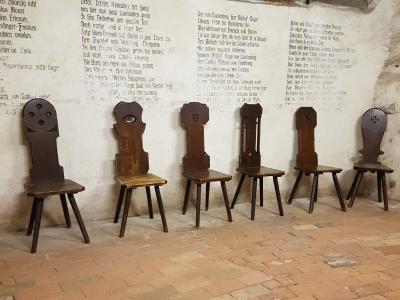中世纪, 椅子, 木材, 老, 古董, 从历史上看, 椅子