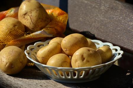 土豆, 不要剥皮, 食品, 原始, 成分, 收获, 壳