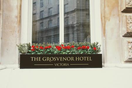 酒店, 格罗夫纳酒店, 维多利亚, 伦敦, 镜像, 花, 维多利亚站