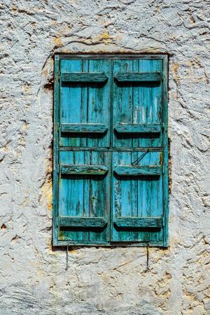 窗口, 木制, 老, 年龄, 风化, 生锈, 蓝色