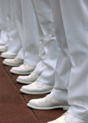 军事, 检查, 海军, 鞋子, 学院, 军校, 制服