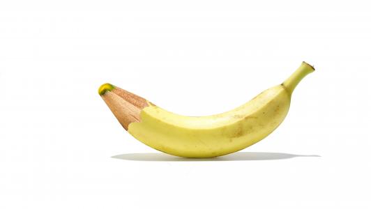 香蕉, 钢笔, 离开, 健康, 维生素, 美味, 水果