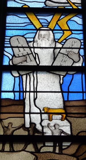 教会的窗口, 10诫, 摩西, 窗口, 彩色玻璃, 圣经 》, 信心