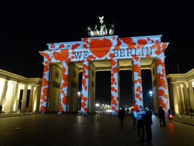 柏林, 目标, 具有里程碑意义, 勃兰登堡门, 建设, 柏林在晚上, 晚上