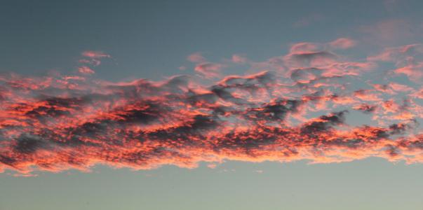 天空, 云计算, 红云, 橙色云彩, 奥罗拉, 华丽的云, 傍晚的天空