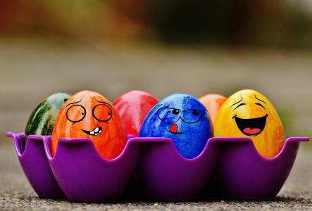 复活节, 复活节彩蛋, 有趣, 多彩, 复活节快乐, 鸡蛋, 彩色