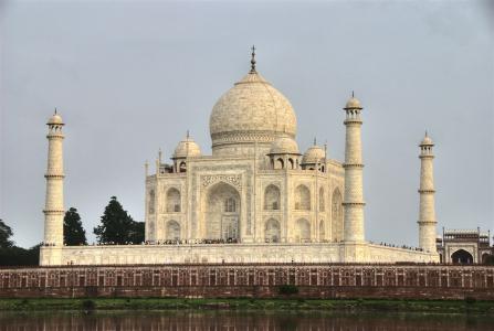 印度, 旅行, 阿格拉, 宫, 泰姬陵, 建筑, 圆顶