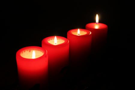 蜡烛, 光, 来临, 圣诞灯, 黑暗
