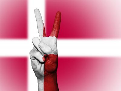 丹麦, 和平, 手, 国家, 背景, 旗帜, 颜色