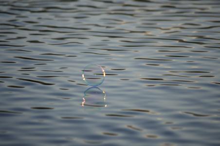 泡沫, 水, 波, 珍珠母, 浮在水面上, 浅滩, 宁静