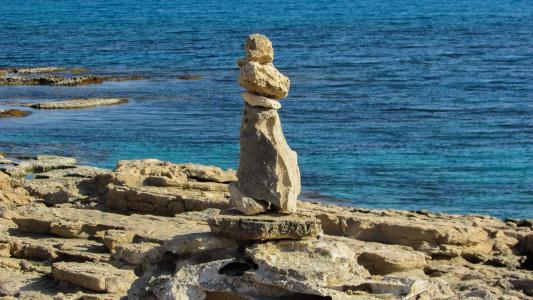 塞浦路斯, 卡沃 greko, 岩石, 海岸线, 小径标志