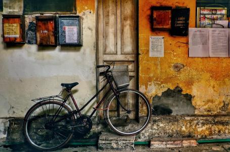 自行车, 门, 颈部直径, 生活, 河内, 越南, 建筑