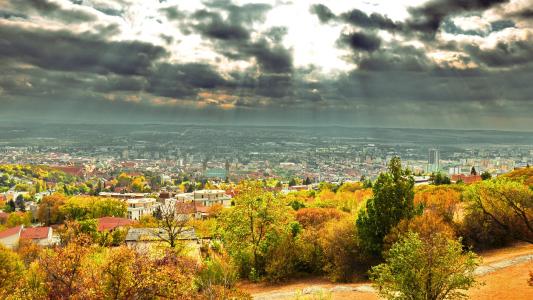 秋天, 城市, 匈牙利