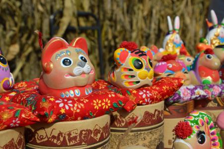 陶瓷, 玩具, 中国, 文化, 雕塑, 多彩, 动物